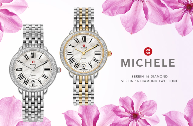 Michele Sidney Classic Two-Tone Diamond Watch - MWW30B000002 – Moyer Fine  Jewelers